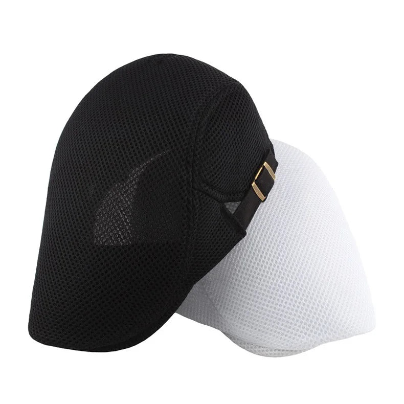 Men's Hollow Mesh Beret Cap with Adjustable Buckle